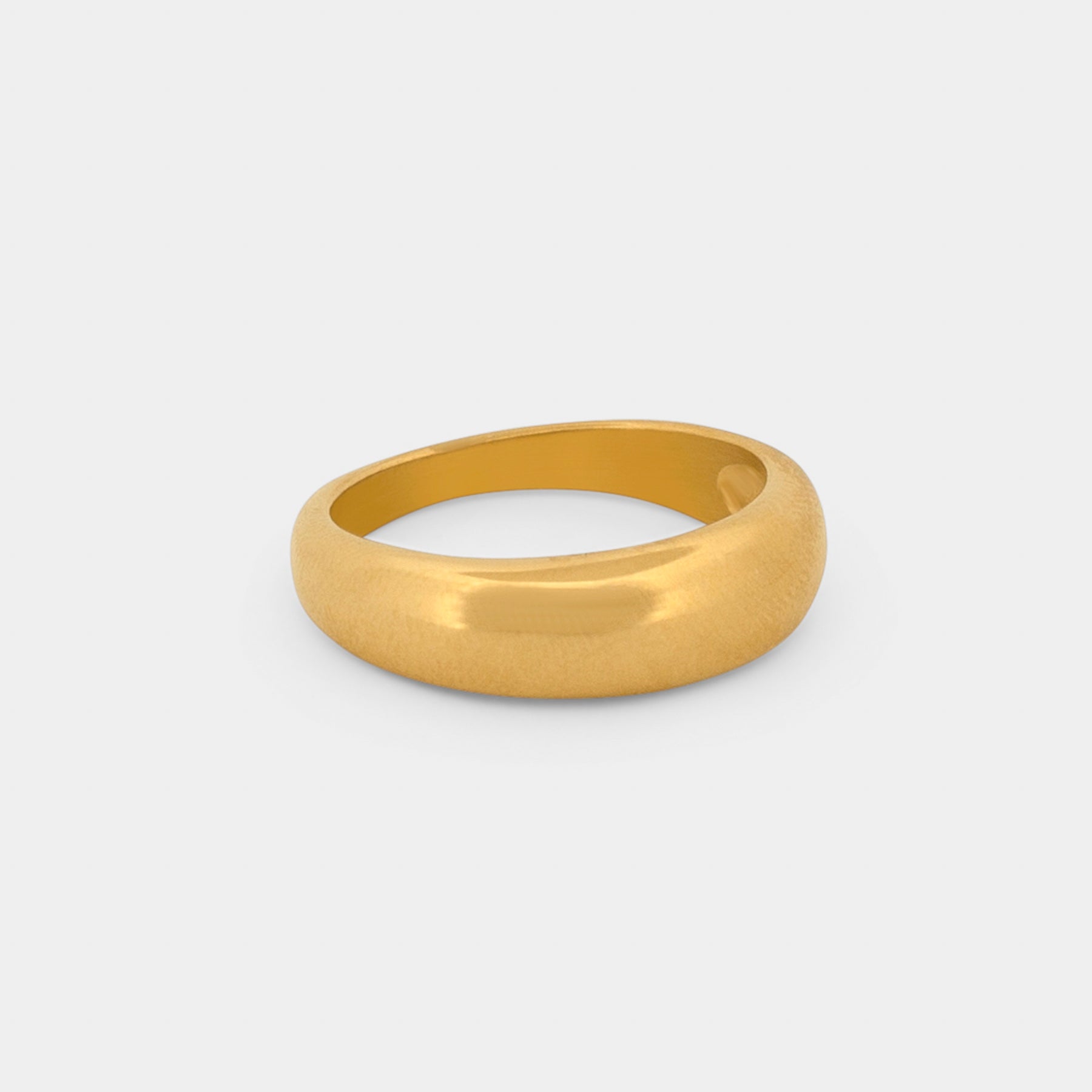 Stackable Dome Ring | Gold Dome Ring | LINK'D – LINK'D THE LABEL