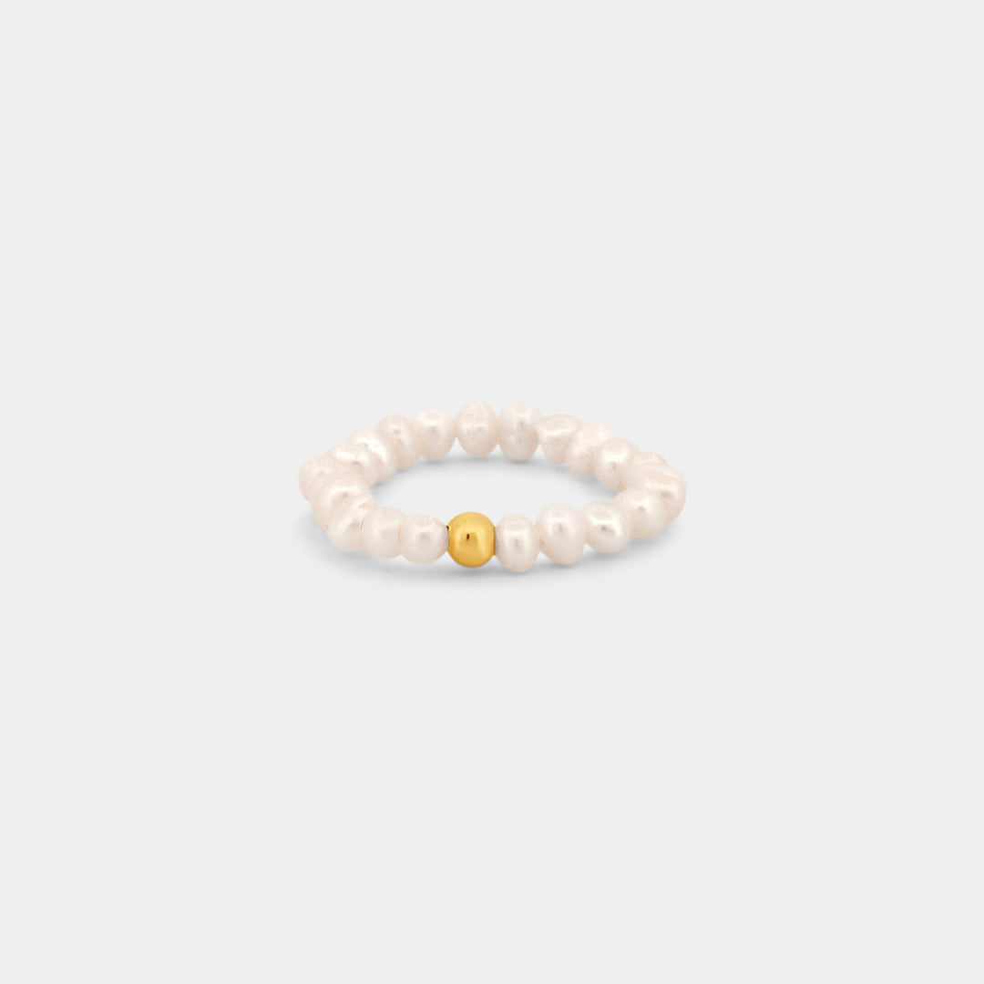 tiny pearl elastic ring
