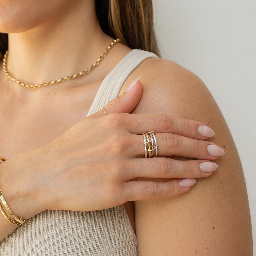 Two Tone Linked Ring