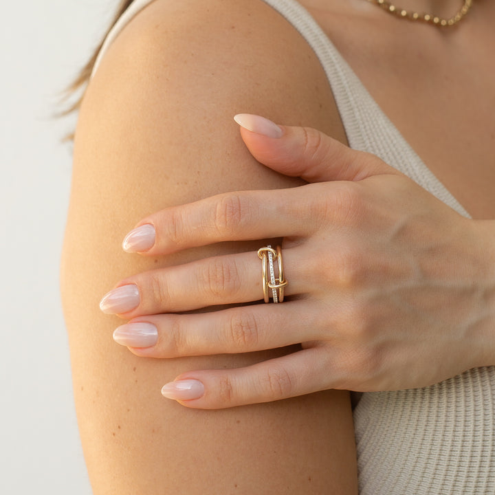 Two Tone Linked Ring