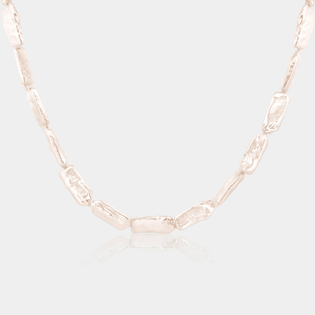 Baroque Rectangle Pearl Necklace