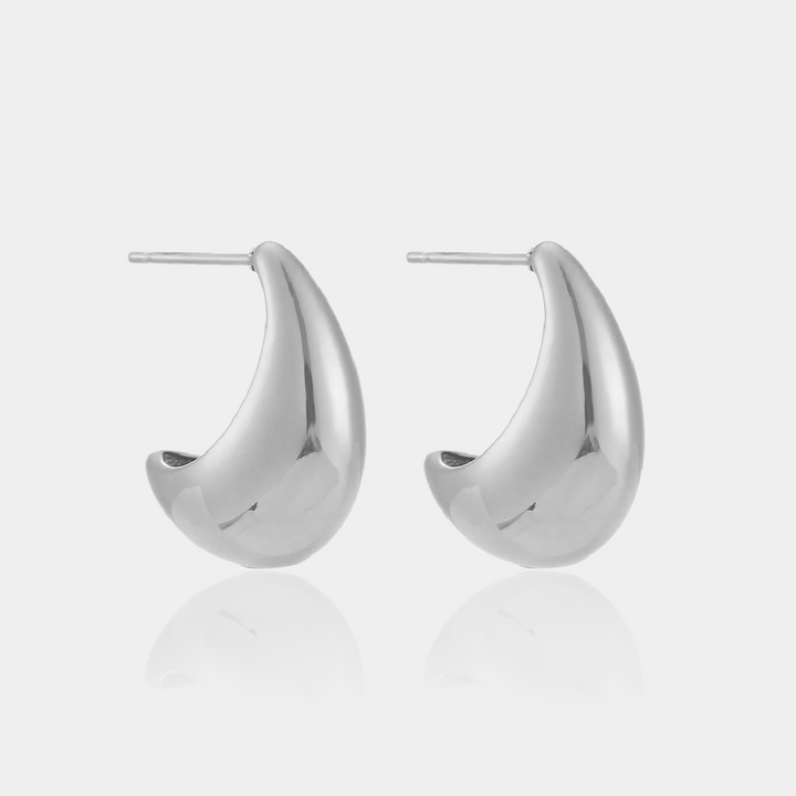 Dome Drop earrings Silver #color_silver