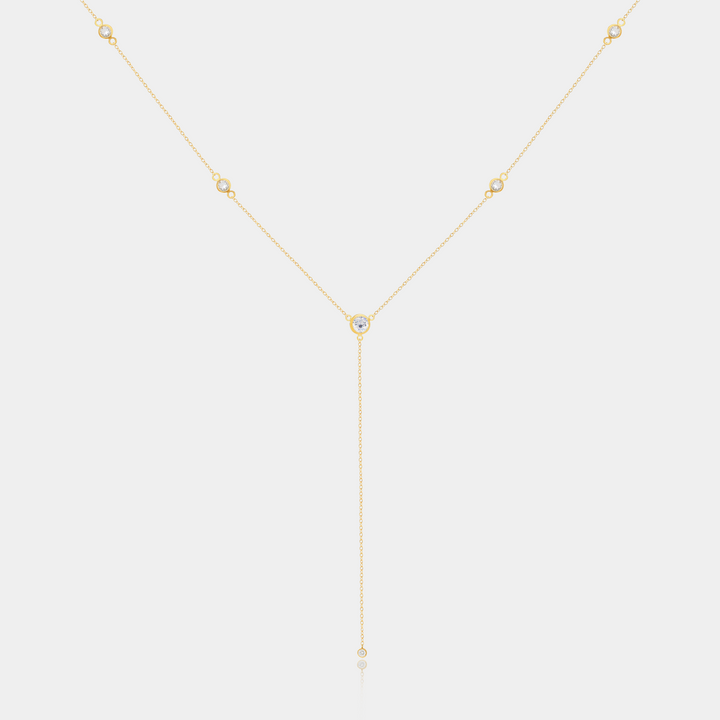 CZ Lariat Necklace