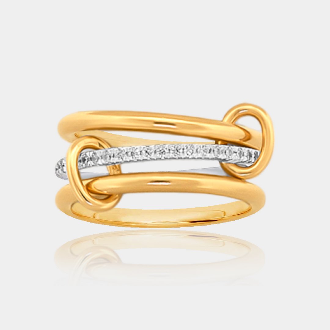 Two Tone Linked Ring