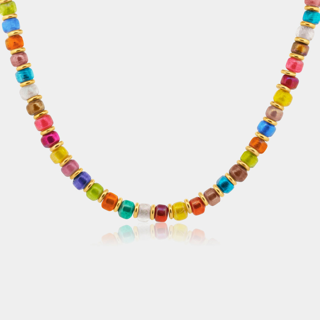 Vintage Mulitcolor Beaded Necklace