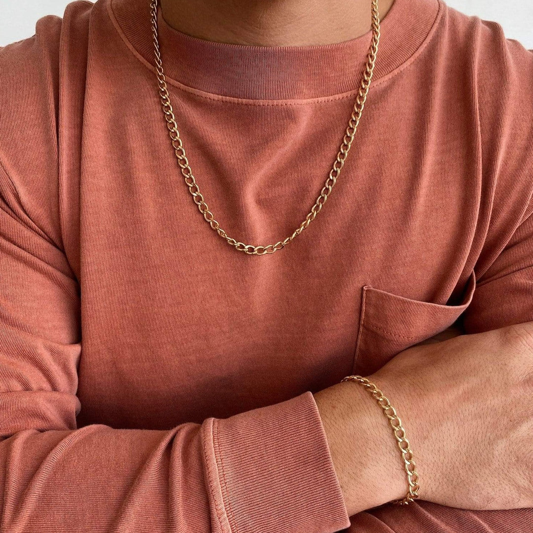 14K Gold Filled Bracelets Cuban Link Chain Bracelet LINK'D THE LABEL
