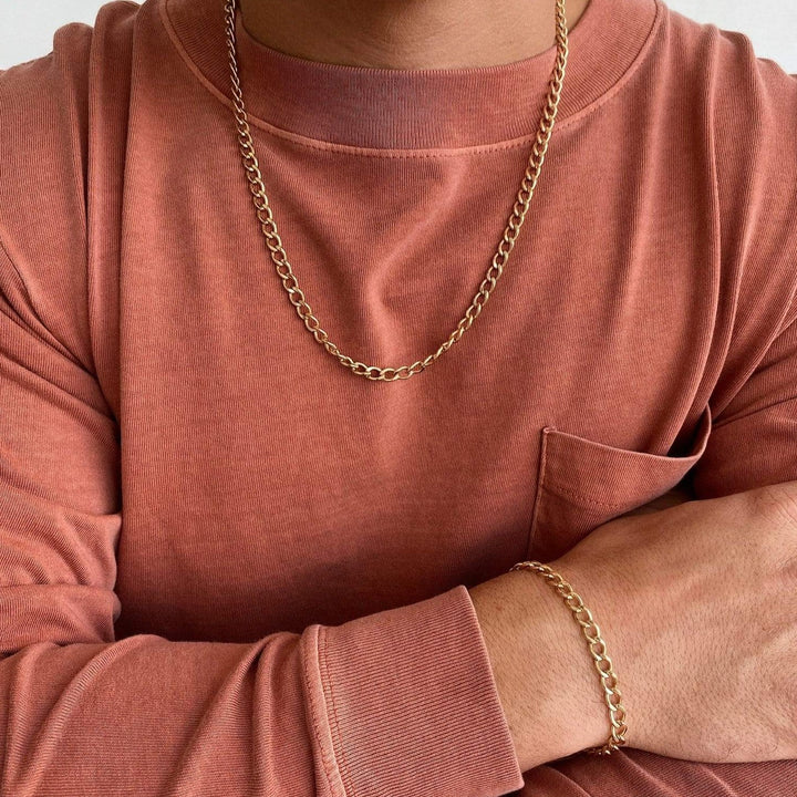 14K Gold Filled Bracelets Cuban Link Chain Bracelet LINK'D THE LABEL