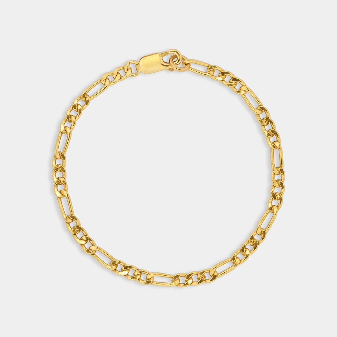 14K Gold Filled Bracelets Figaro Bracelet LINK'D THE LABEL