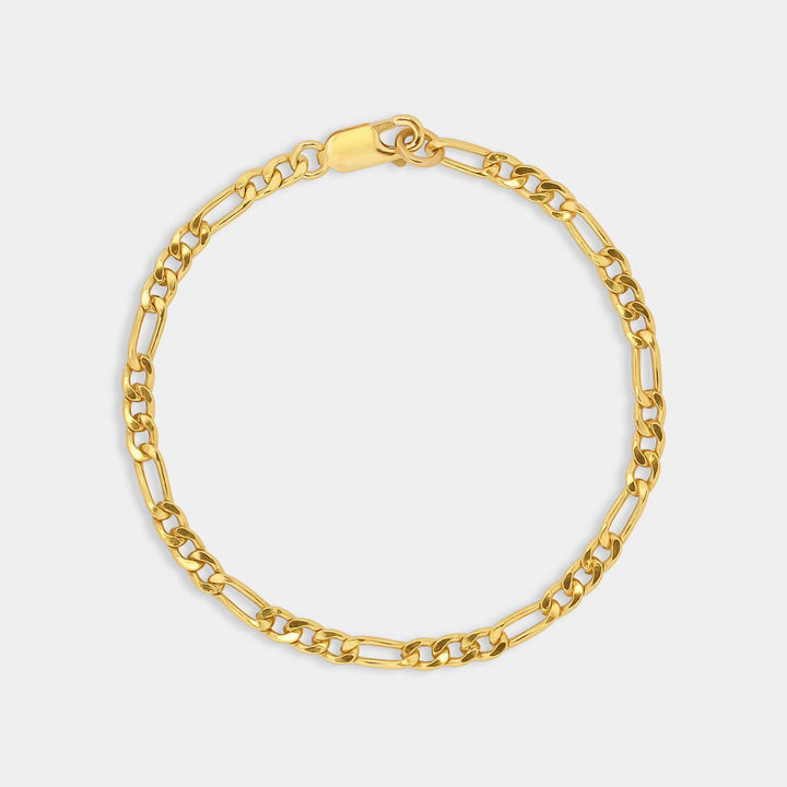 14K Gold Filled Bracelets Figaro Bracelet LINK'D THE LABEL