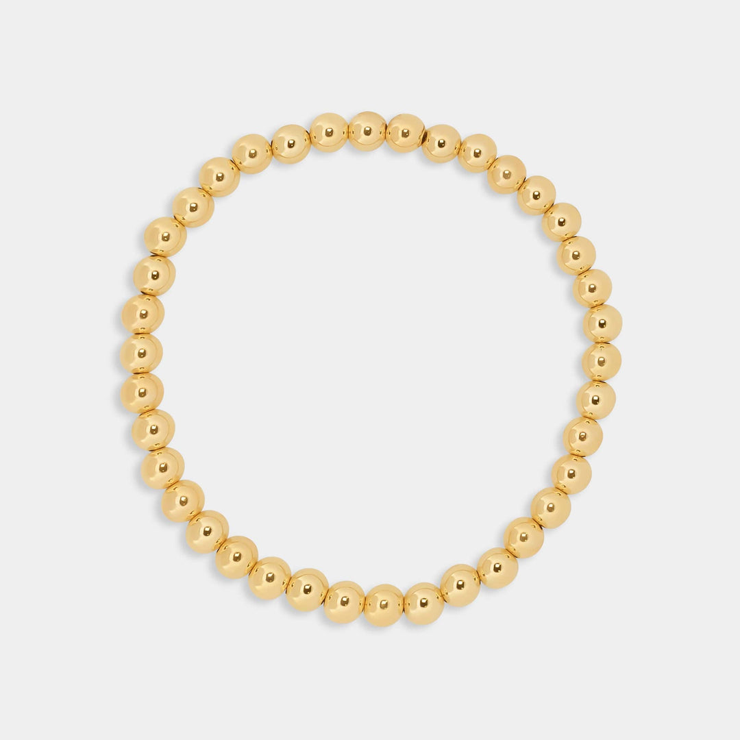14K Gold Filled Bracelets Gold Beaded Bracelet LINK'D THE LABEL