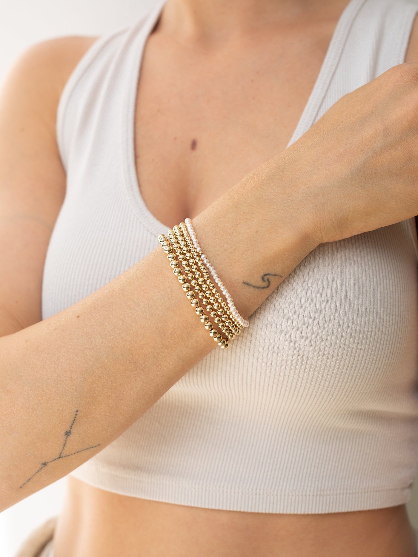14K Gold Filled Bracelets Rachel Bracelet Bundle Stack LINK'D THE LABEL
