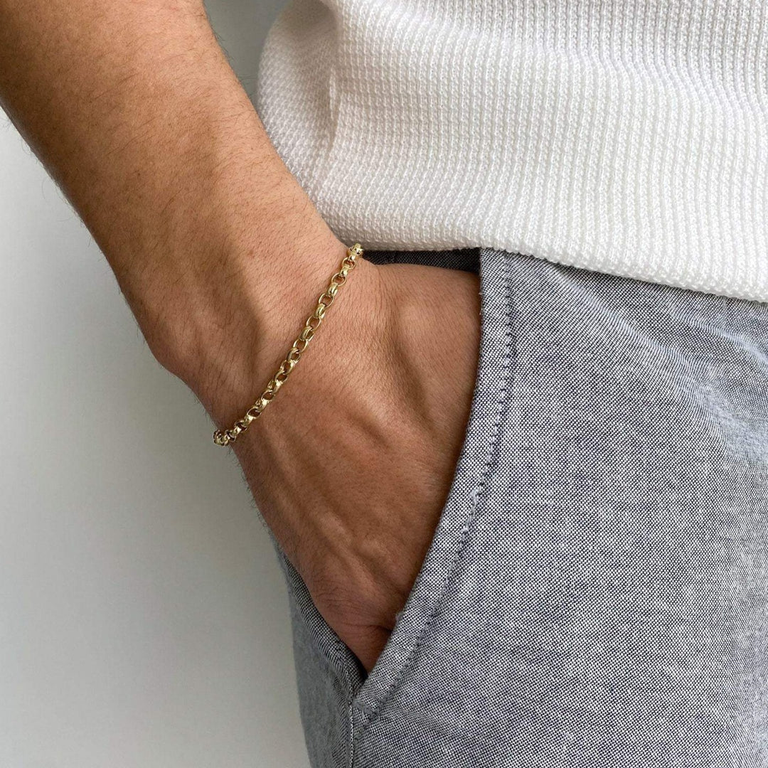 14K Gold Filled Bracelets Rolo Chain Bracelet LINK'D THE LABEL