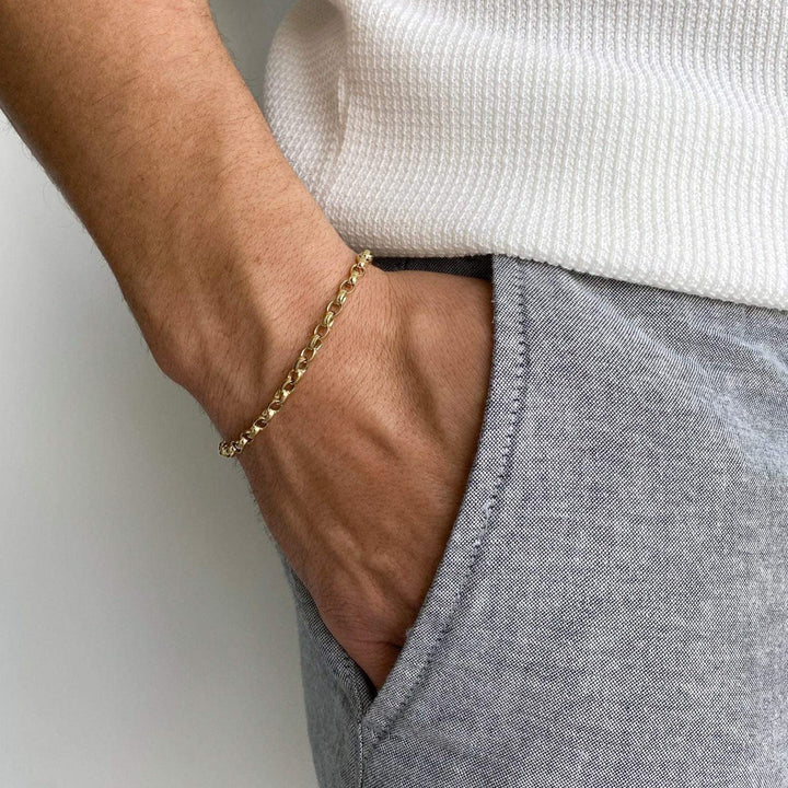 14K Gold Filled Bracelets Rolo Chain Bracelet LINK'D THE LABEL