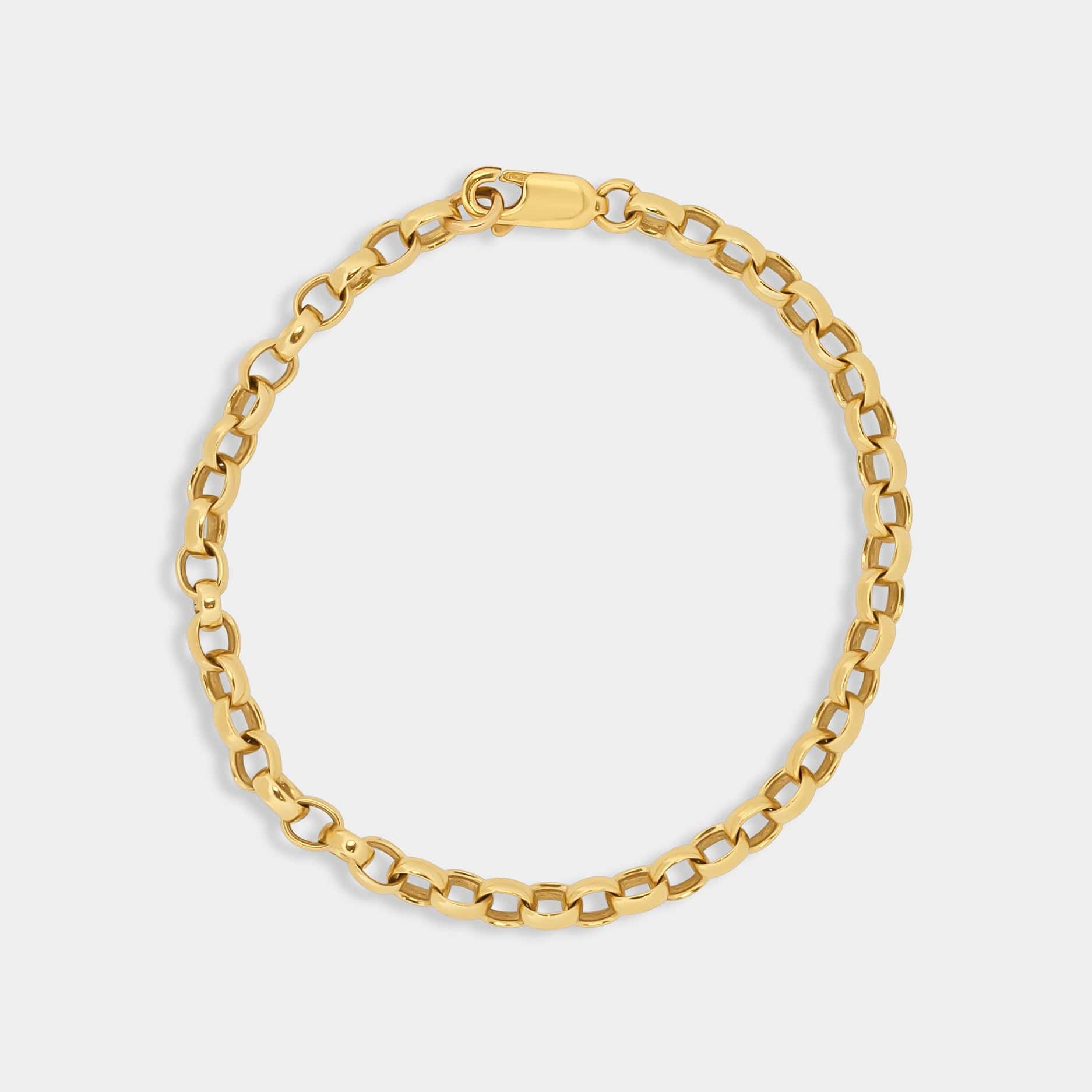 Matis Rolo Link Chain Bracelet 14K Gold - Kinn 6.5