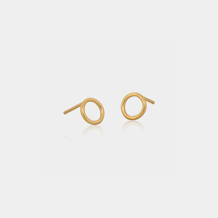 14K Gold Filled Earrings Circle Stud Earrings
