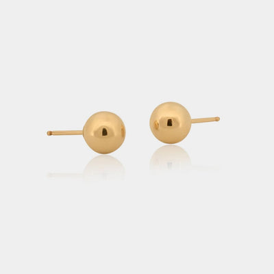 14K Gold Filled Earrings Gold Bead Earrings LINK'D THE LABEL