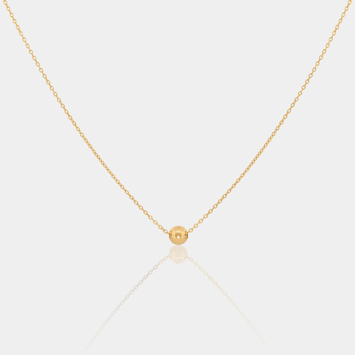 14K Gold Filled Necklaces Bead Solitaire Necklace LINK'D THE LABEL