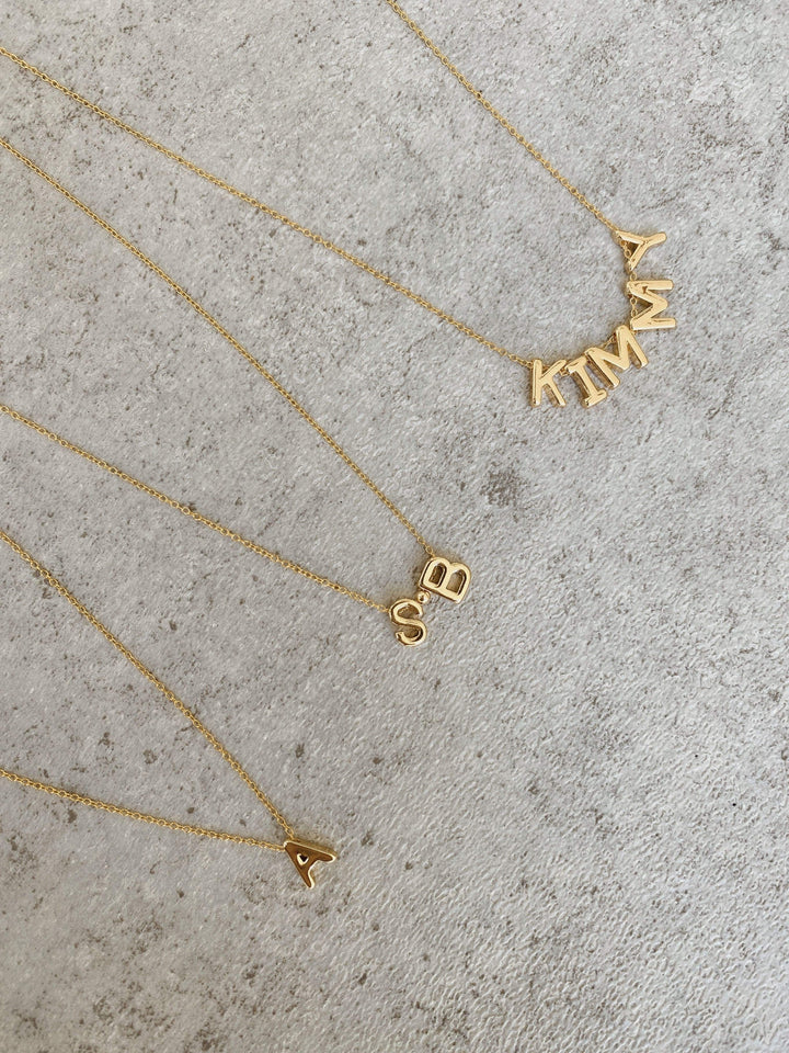 14K Gold Filled Necklaces Classic Initial Necklace LINK'D THE LABEL