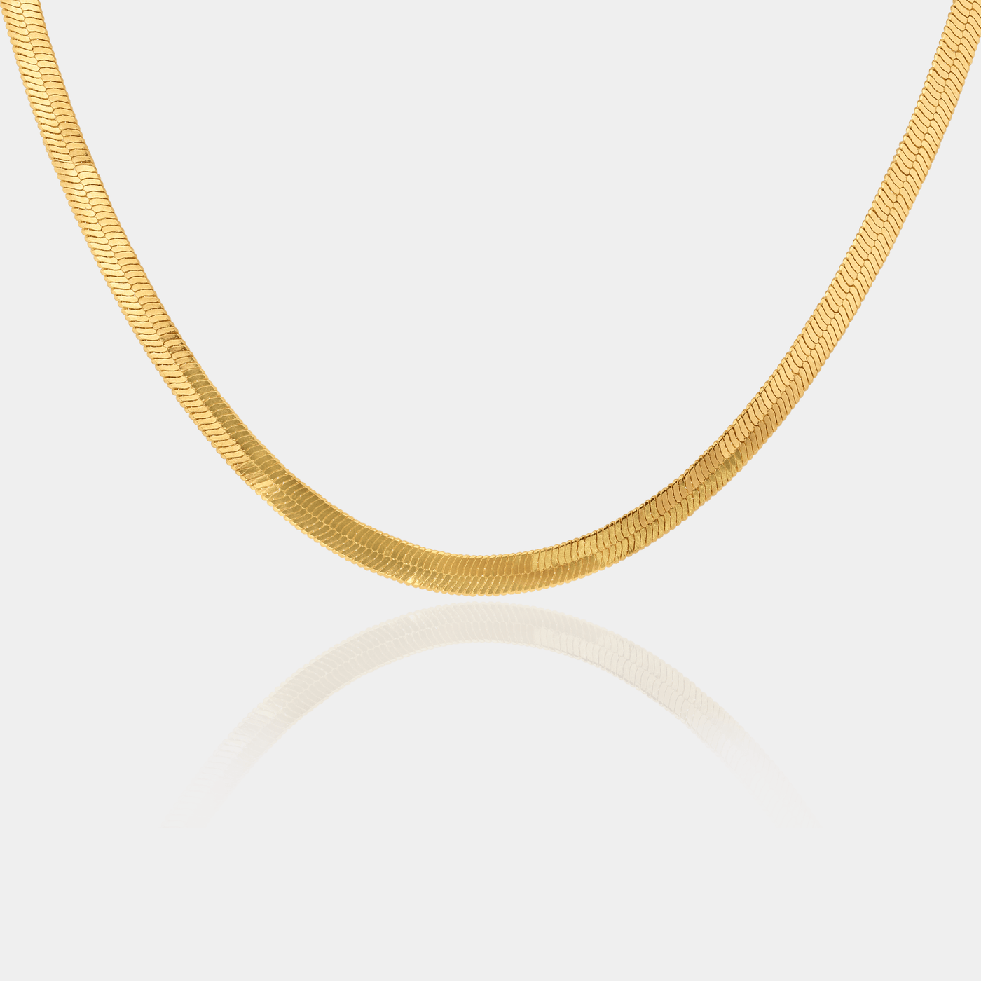 14K Gold Filled Necklaces Extra Chunky Herringbone Necklace LINK'D THE LABEL