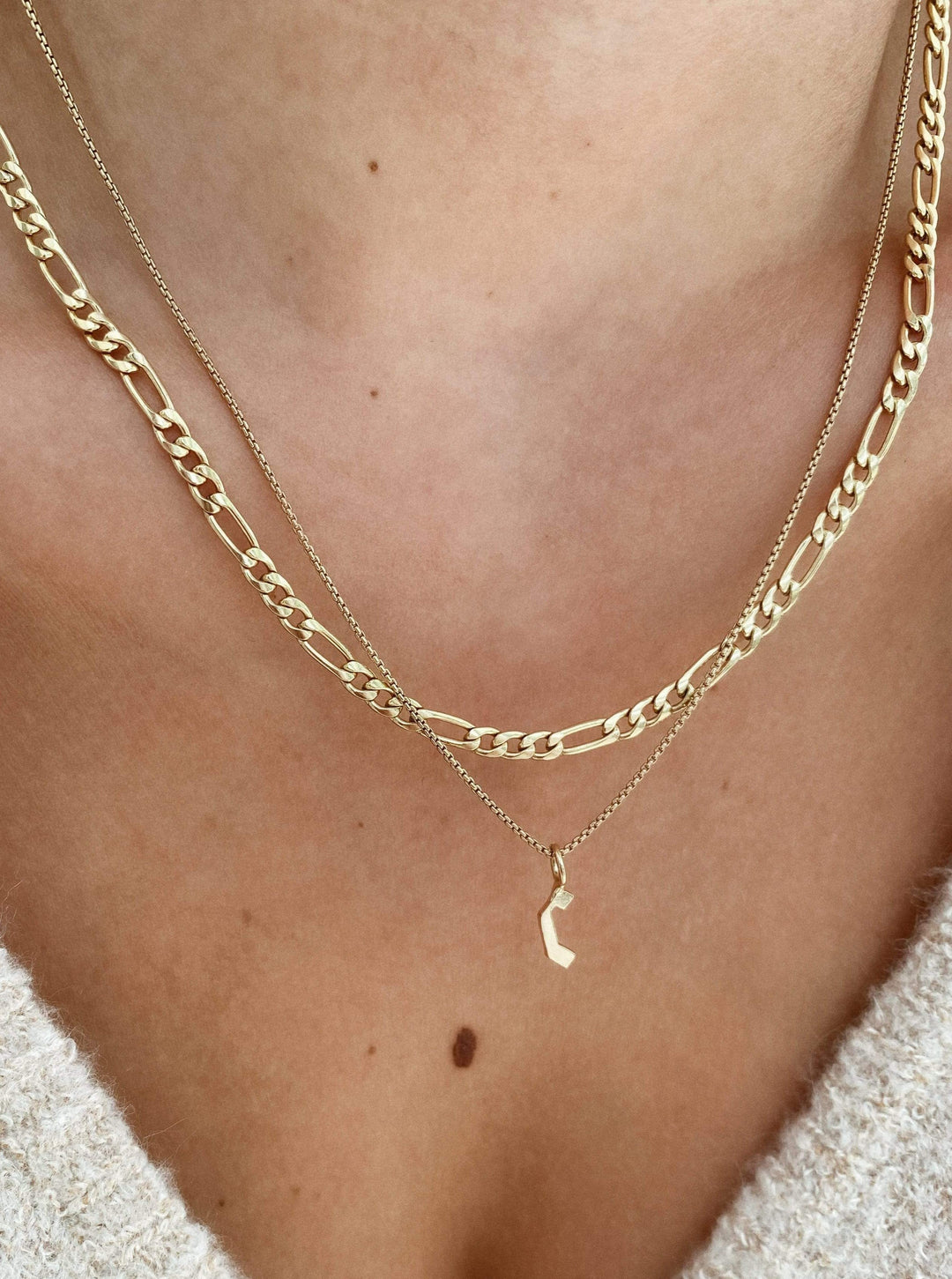 14K Gold Filled Necklaces Figaro Necklace LINK'D THE LABEL