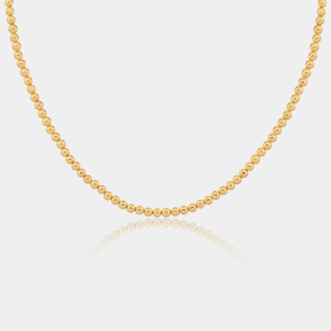 14K Gold Filled Necklaces Large Gold Beaded Necklace LINK'D THE LABEL