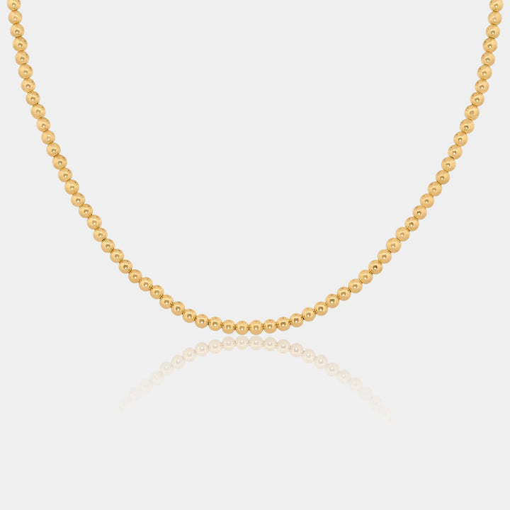 14K Gold Filled Necklaces Large Gold Beaded Necklace LINK'D THE LABEL