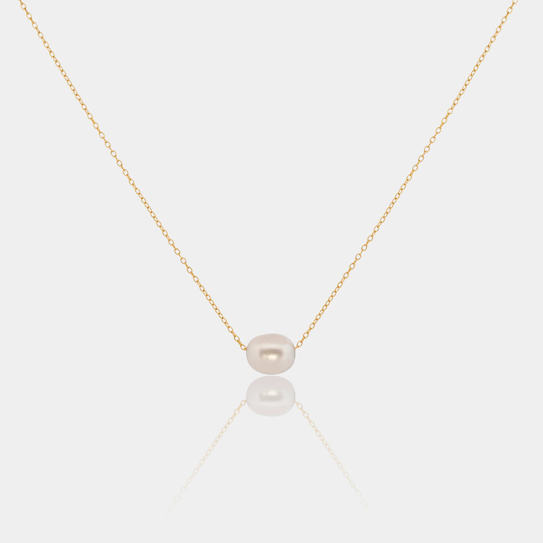 14K Gold Filled Necklaces Pia Pearl Necklace LINK'D THE LABEL