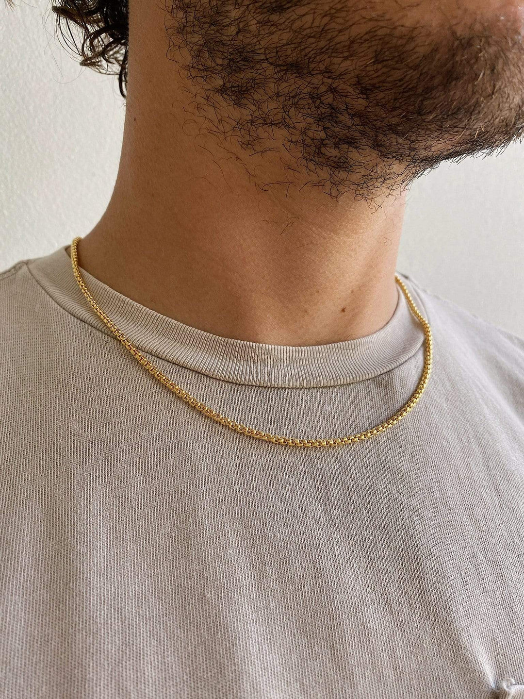 14K Gold Filled Necklaces Rounded Box Chain Necklace LINK'D THE LABEL