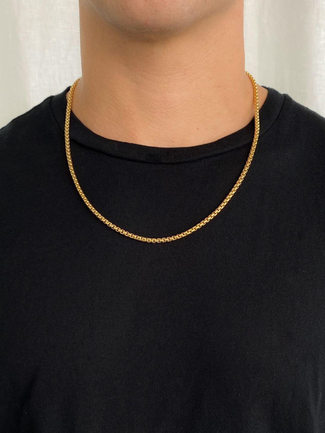14K Gold Filled Necklaces Thick Box Chain Necklace LINK'D THE LABEL