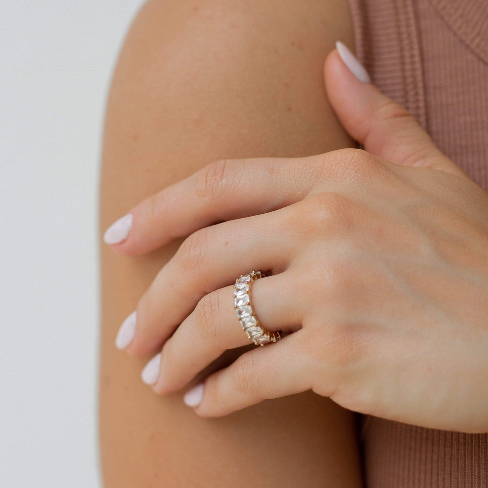 Cubic Zirconia Eternity band Ring