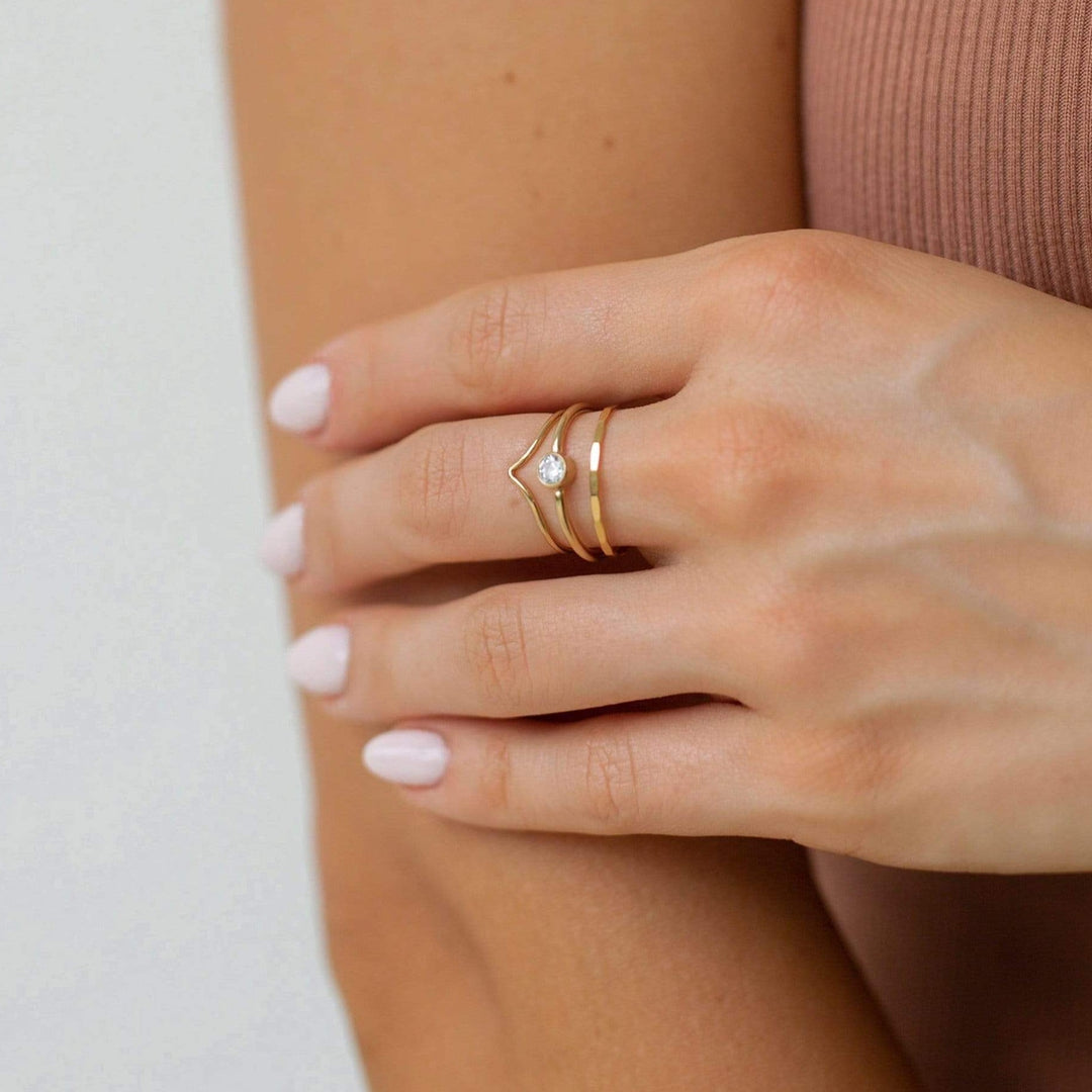 Chevron 14k Gold-filled ring