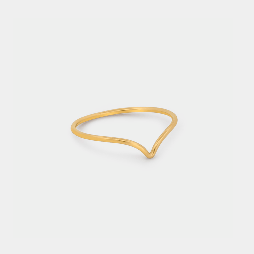 14k gold filled chevron ring