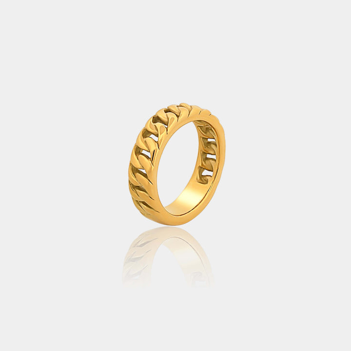 curb link chain ring in stainless steel