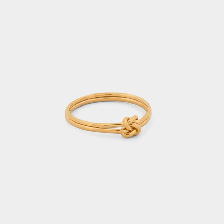14k gold filled double knot ring