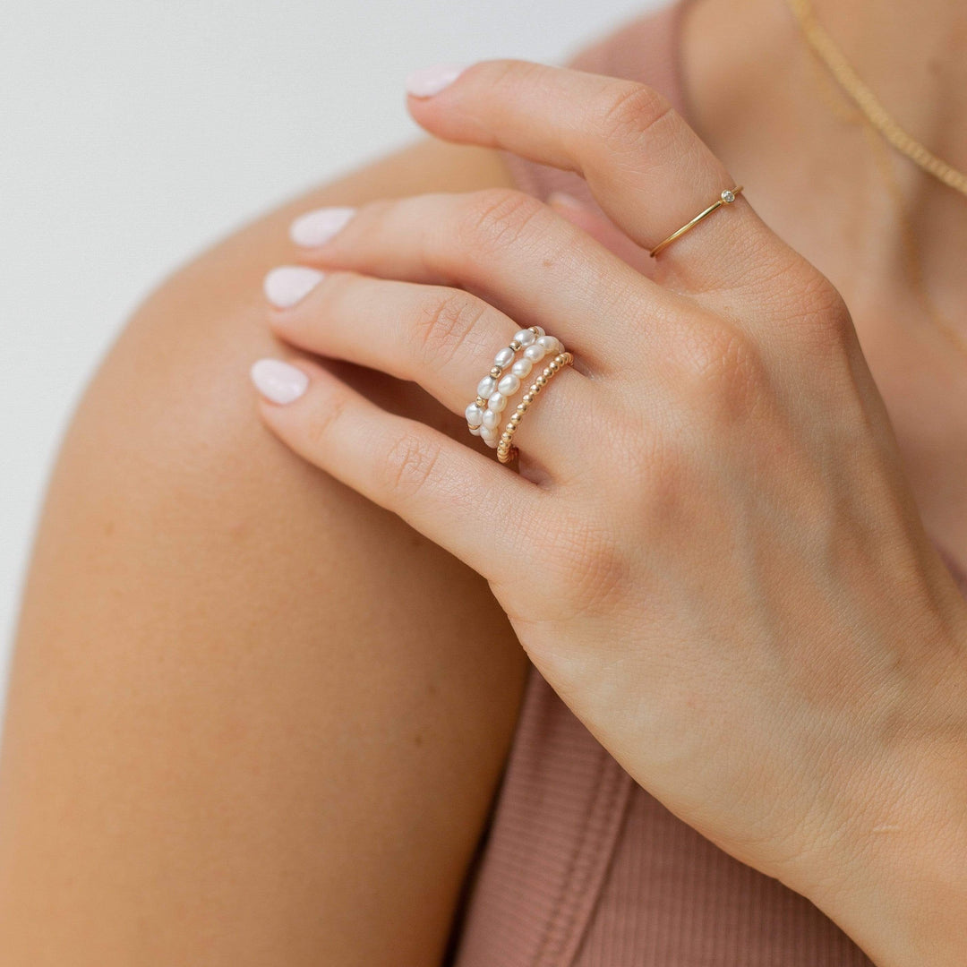 elastic pearl ring