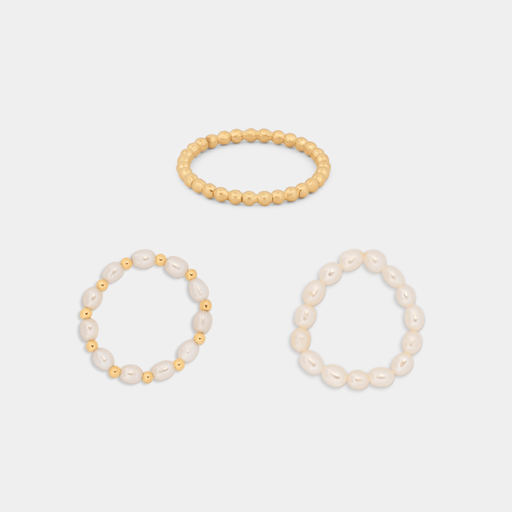 pearl ring stack bundle set