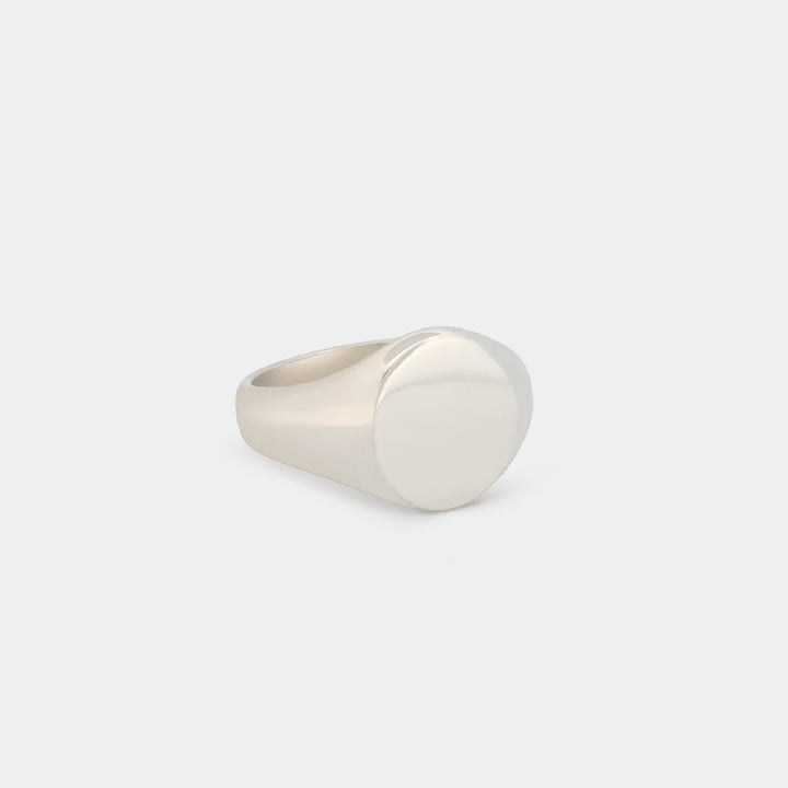 Sterling Silver Oval Signet Ring
