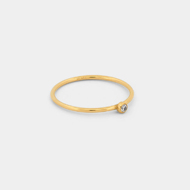 small Cz ring in 14k gold filled