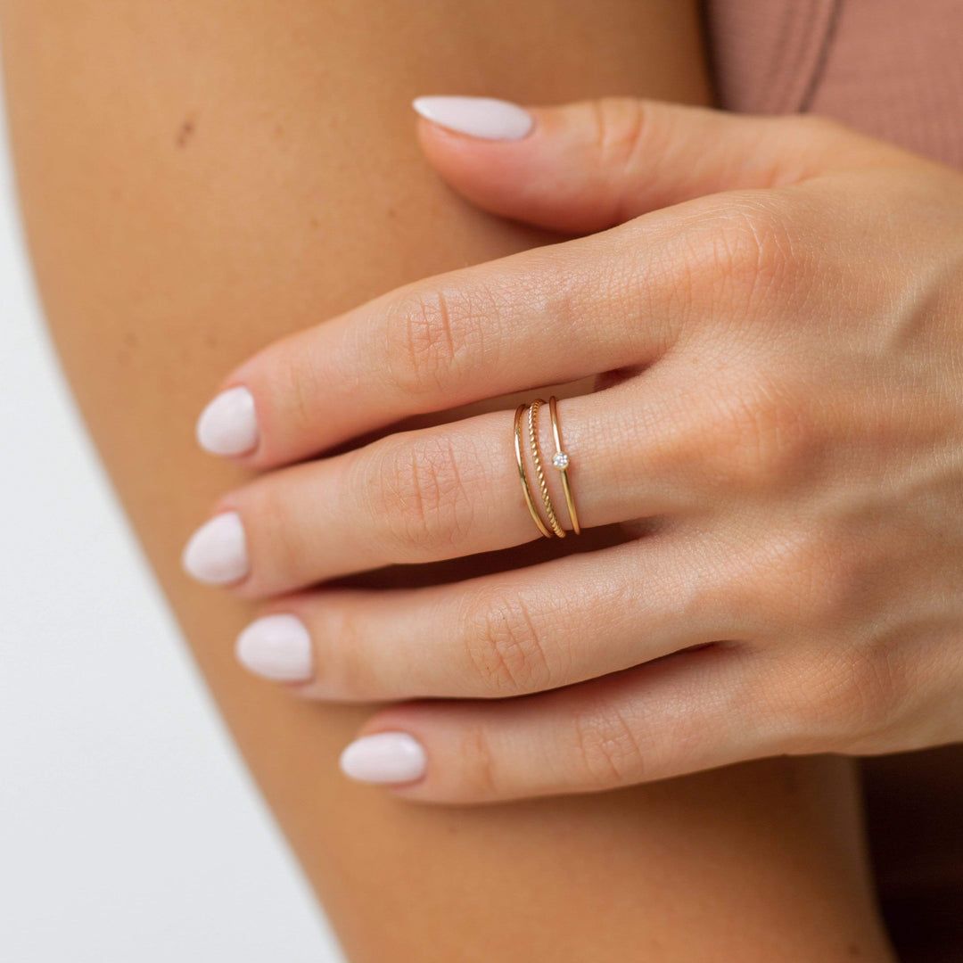 Twist-Wire Stackable Ring