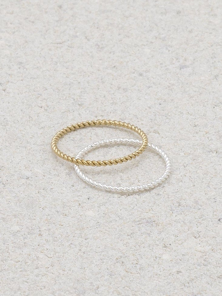 14K Gold Filled Rings Twist-Wire Stacking Ring