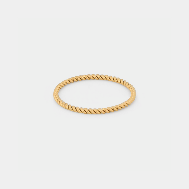 14K Gold Filled Rings Twist-Wire Stacking Ring