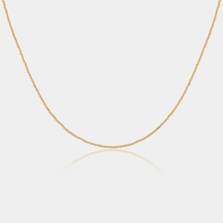 Tiny Gold Beaded Choker Necklace