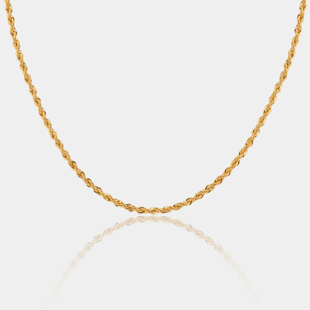 14K Gold Filled 18k Gold Layered Rope Necklace LINK'D THE LABEL