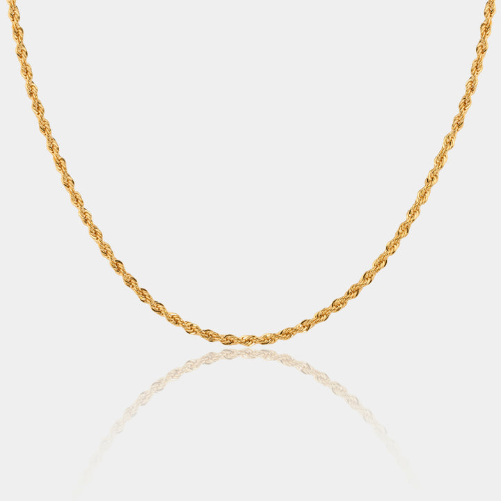 14K Gold Filled 18k Gold Layered Rope Necklace LINK'D THE LABEL