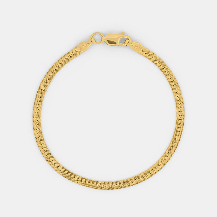 14K Gold Filled Bracelets Herringbone Bracelet LINK'D THE LABEL
