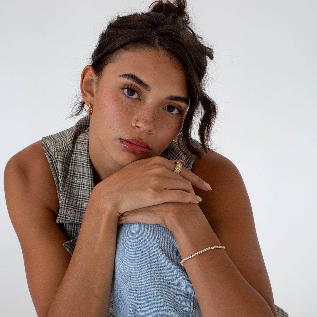 14K Gold Filled Bracelets Reese Tennis Bracelet LINK'D THE LABEL