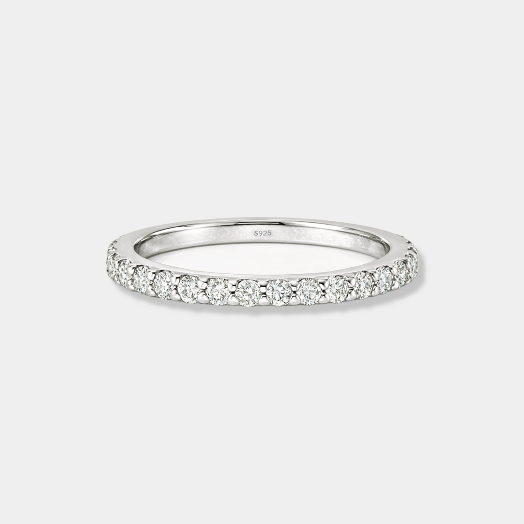 14K Gold Filled Diamond Pave Eternity Ring LINK'D THE LABEL