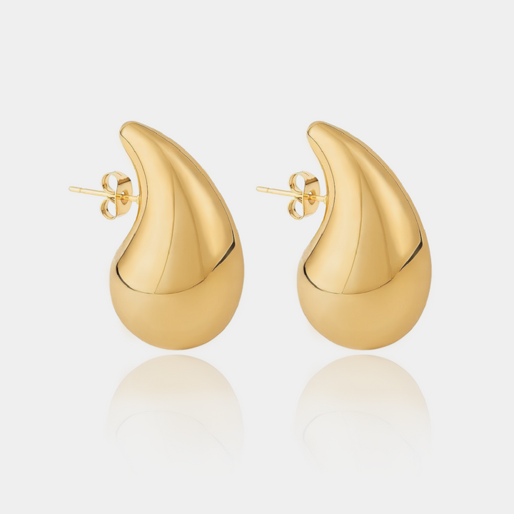 14K Gold Filled Earrings Dome Drop Earrings LINK'D THE LABEL
