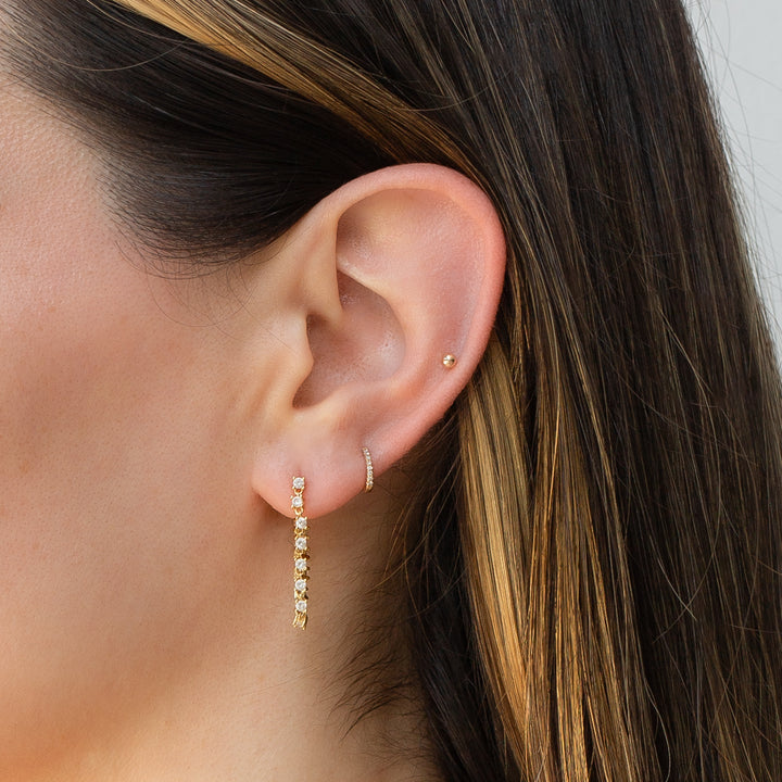 14K Gold Filled Earrings Tennis Link Drop Earrings LINK'D THE LABEL