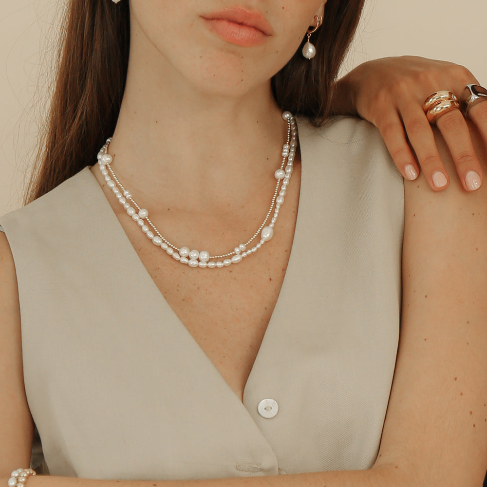 14K Gold Filled Mixed Aimee Necklace LINK'D THE LABEL